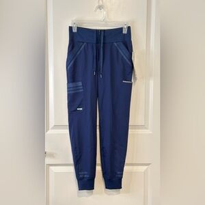 Grey's Anatomy Womens Scrub Jogger Pants XS Petite Navy Blue Drawstring Pocket
